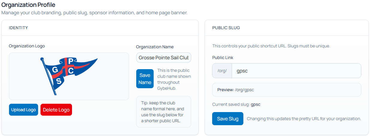 Organization Profile Management